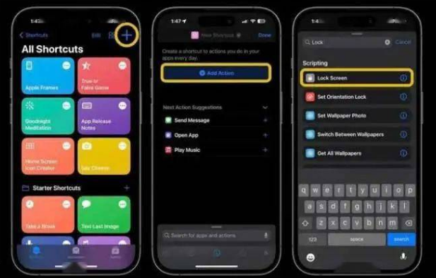 宝鸡苹果14锁屏维修店分享iPhone14升级iOS16.4后如何创建锁屏快捷方式 